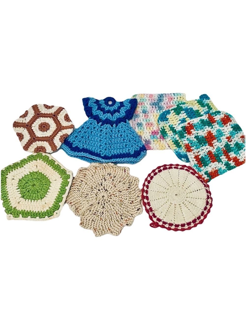 Lot 8 Cottage Core Grandma’s Crochet Pot Holders